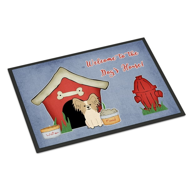 Carolines Treasures BB2831JMAT Dog House Collection Papillon Sable White Indoor or Outdoor Mat Multicolor 24 x 36 Carolines Treasures BB2831JMAT Dog House Collection Papillon Sable White Indoor or Outdoor Mat Multicolor 24 x 36